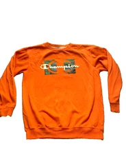 Champion Sweatshirt Adult Extra Large Tall XLT Big Logo Hoodie Athleticwear Mens