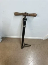 Vintage Hite Tire Pump-  Bike / Bicycle Wooden Handle -Floor Pump -Shop Pump