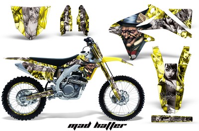 Dirt Bike Decal Graphics Kit + # Plates Wrap For Suzuki RMZ450 2008-2017 MAD S Y