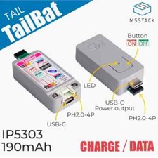 M5Stack ATOM TailBat Mobile power supply 190mAh battery with indicator light