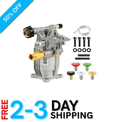 #ad Effortless Setup 3400 PSI Pressure Washer Pump Adjustable Unloader Included $165.65