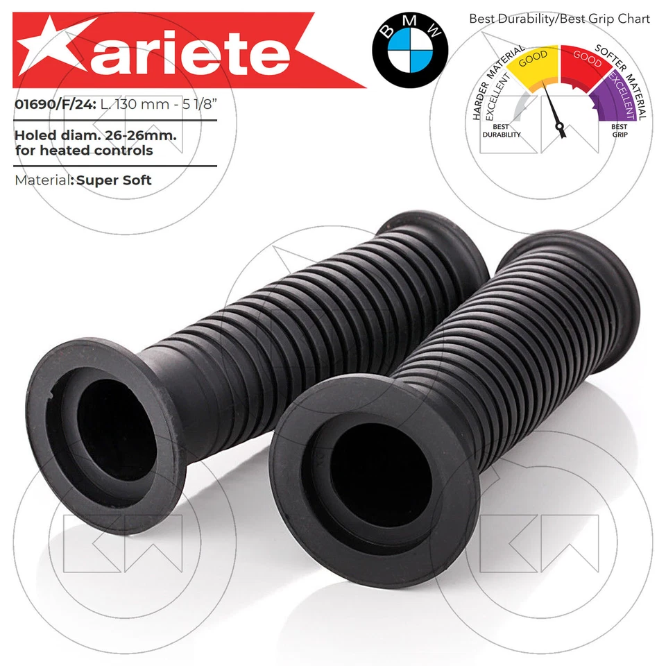 COPPIA MANOPOLE ARIETE 01690F24 PER COMANDI RISCALDATI BMW R 80 R80 ANNO 1981 — 第 2/3 张图片