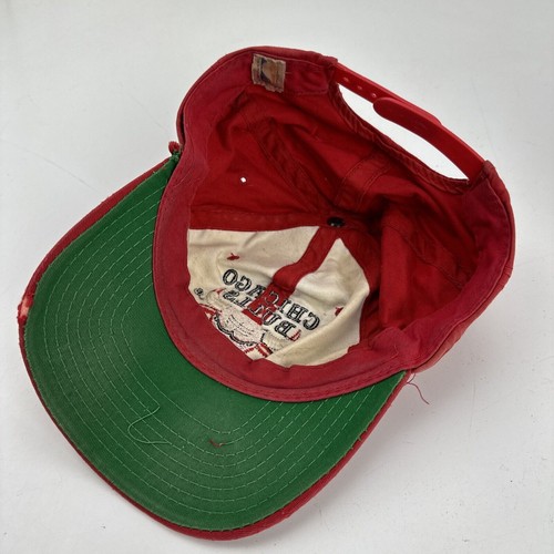 Chicago Bulls Basketball Faded Distressed Ball Cap Hat Snapback - Picture 5 of 7