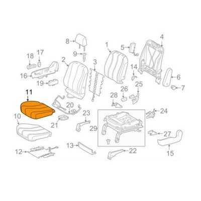 TOYOTA Genuine 79011-08140-B1 Seat Cushion Cover Sub Assembly TOYOTA Genuine 79011-08140-B1 Seat Cushion Cover Sub Assembly