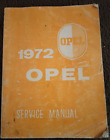 1972 Opel Workshop Manual For Opel Gt Manta 1900 Kadett