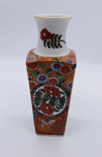 Vintage Meiji Mann Japanese Bud Vase Lotus Dragon Design Seymour Mann - Picture 1 of 7