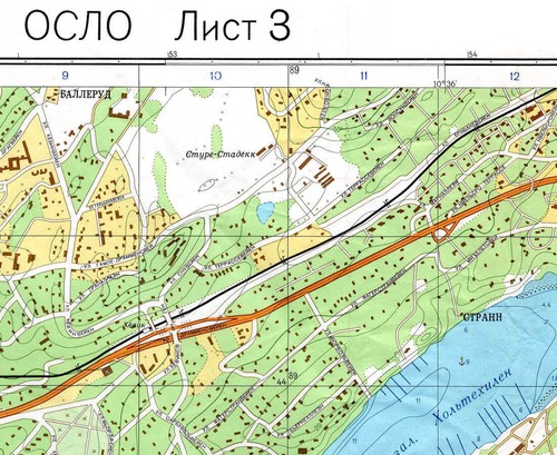 Mapa topográfico militar soviético ruso - OSLO (Noruega), 1:10 000, 1984, REIMPRESO - Imagen 10 de 12