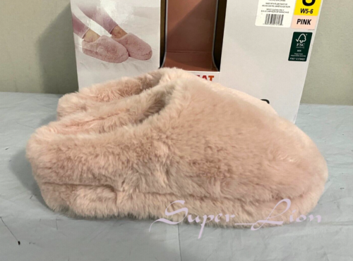 NEW 32 Degrees Heat Women's Memory Foam Plush Slippers - SIZE S - PINK