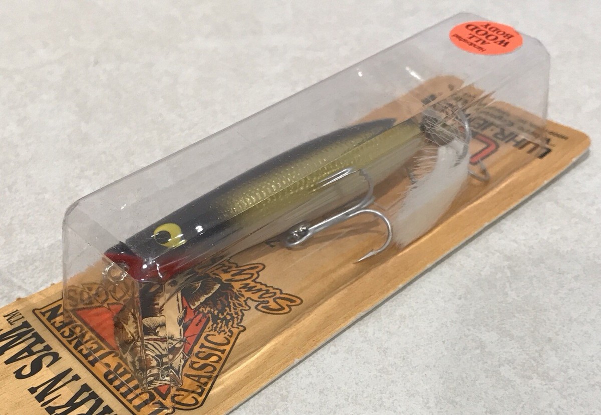 Luhr Jensen Sam Griffin GOLD FOIL BLACK SHAD Wood Jerk'n Sam 7