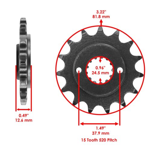 Green O-Ring Drive Chain & Sprocket Kit for Kawasaki KLR650 KL650 1990-2016 - Picture 3 of 7