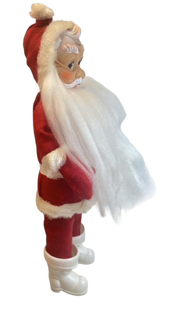 Vintage MCM Christmas 1950's-60's Rubber Face Santa Claus