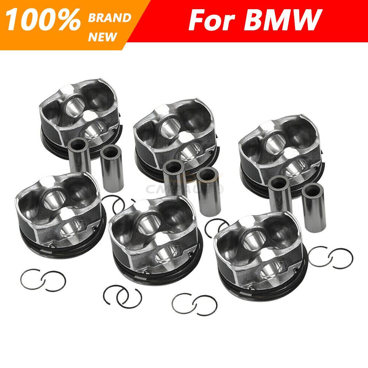 6x 84mm Pistons& Rings Set 11257610295 For BMW E82 E90 E60 135i 335i