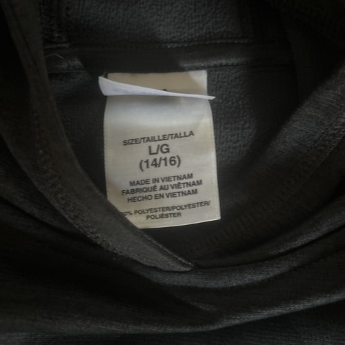Adidas Hoodie Youth Boys Size Large (14 to 16) Black Polyester Soft Athletic - Picture 3 of 4