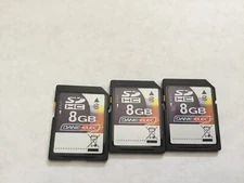 Lot of 3pcs 8gb Dane_elec SDHC  Memory Card for SDHC Nikon canon cameras