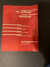 PC SOFTWARE WORKBOOK TUTORIAL PC DOS PC WRITE CALC FILEIII FILE/R VINTAGE