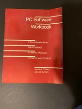PC SOFTWARE WORKBOOK TUTORIAL PC&DOS PC WRITE CALC FILEIII FILE/R VINTAGE