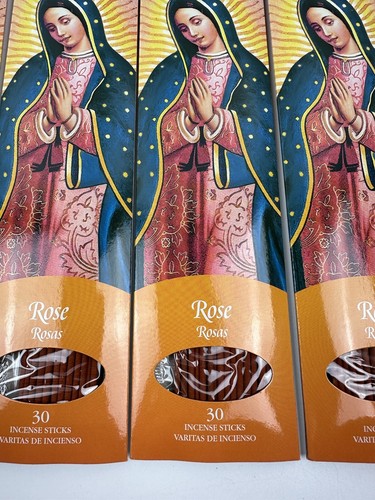 (5) GONESH ROSE Rosa INCENSE / Virgen De Guadalupe/ STICKS 30 STICKS PER PACK - Picture 4 of 6