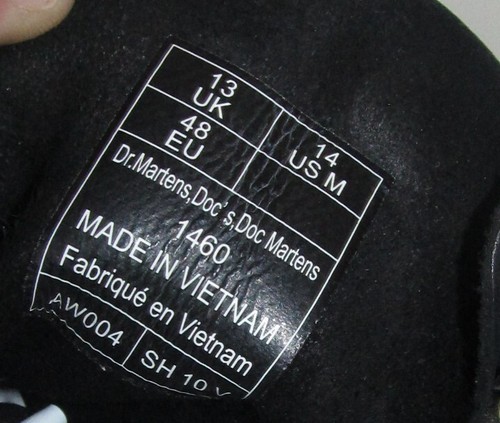 Nuovi stivali da combattimento Dr Martens 1460 neri in pelle morbida grassa da uomo taglia 14 - Foto 10 di 11