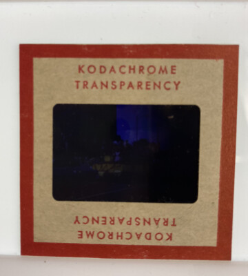 Vintage Kodachrome Transparency Original 35 mm Photo Red Yellow Parade Float F