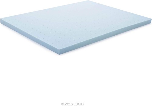 Lucid 2 or 3 inch Cooling Gel Memory Foam Mattress Topper Ultra Plush Certified - Picture 7 of 15