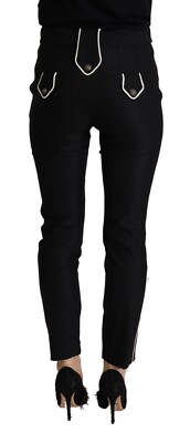 パンツ DOLCE GABBANA Women Straight Pants FTC7CDG8LV5S9001 Black DOLCE & GABBANA Pants Slim Fit Black Mid Waist Button