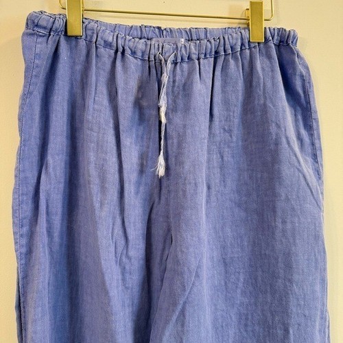 Women’s Fresh Produce Blue linen Casual wide leg Pants size XL - Picture 2 of 6