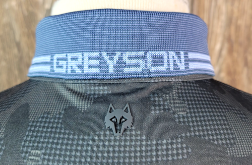 Greyson Golf Polo Camouflage Pied de Poule Performance Casual Manica Corta Uomo M - Foto 6 di 11