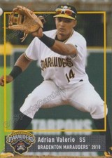 2018 Bradenton Marauders Adrian Valerio RC Rookie Pittsburgh Pirates