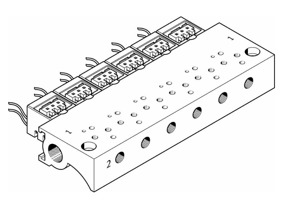 FESTO MHA1-P2-2-M3-PI 197227 Manifold NewKd