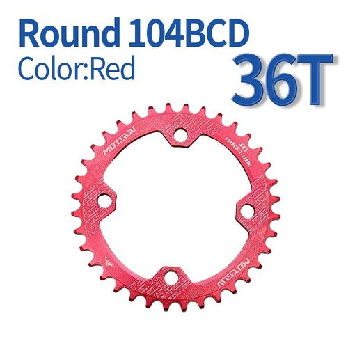 MTB Bicycle 104BCD Round Sprocket 32/34/36/38 Tooth Plate Bicycle Chainring - Picture 9 of 38