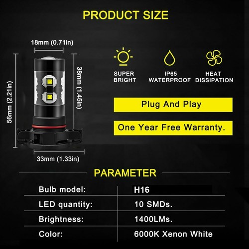 Combo faros LED + kit de faros antiniebla 6000 k para Chevrolet Camaro 2011 2013 - Imagen 5 de 18