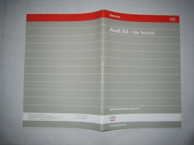 VW SSP 182 Audi A3 - Die Technik Selbststudienprogramm 1996 VAG-Service