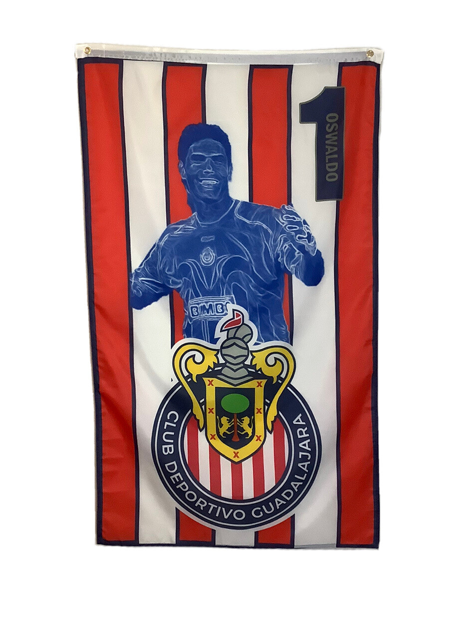 Chivas Guadalajara Mexico Futbol Soccer New Flag Jersey Style 3x5 San Oswaldo