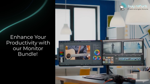 Dual Monitor Screen Setup 2x 22" FULL HD 1920x1080 DELL P2217H Dual Stand HDMI - Video 1 of 1