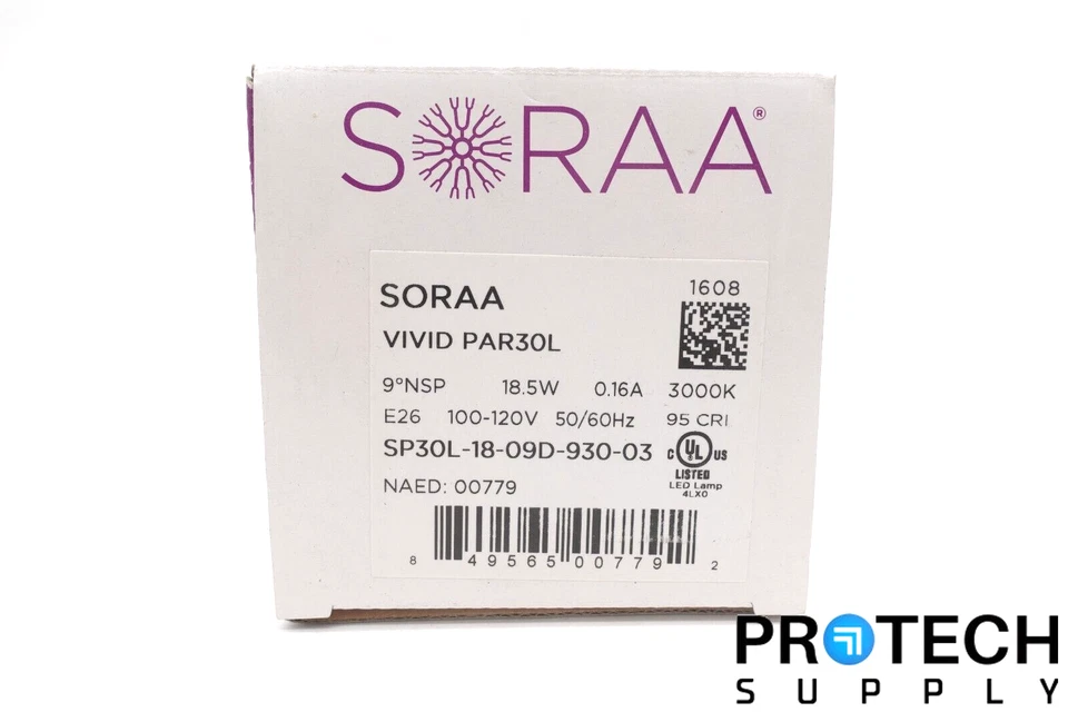 Soraa Vivid PAR30L / LED Bulb E26 3000K 9° / SP30L-18-09D-930-03 NEW & WARRANTY - Image 2 of 4