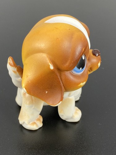 Perro cachorro Littlest Pet Shop St Bernard 76 LPS ojos azules - Imagen 2 de 4