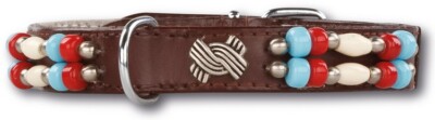 Lederhalsband Little Bear Indianer Leder Halsband Indianerlook Siba Inu Welpen