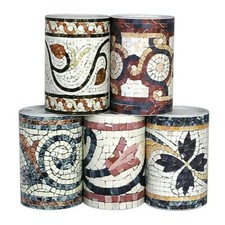 5M Wall Skirting Border Stickers Self-adhesive Mosaic Floral Wallpaper Decor