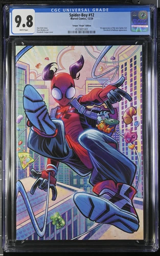 SPIDER-BOY #12 MARVEL 2025 1:50 ELIZABETH TORQUE VIRGIN VARIANT CGC 9.8 NM