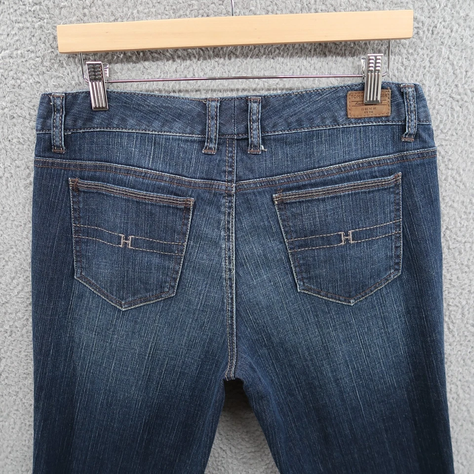 Pantalones de mezclilla Tommy Hilfiger para mujer 10R Freedom Bootcut azul lavado oscuro 33x32 Foto 2 de 4