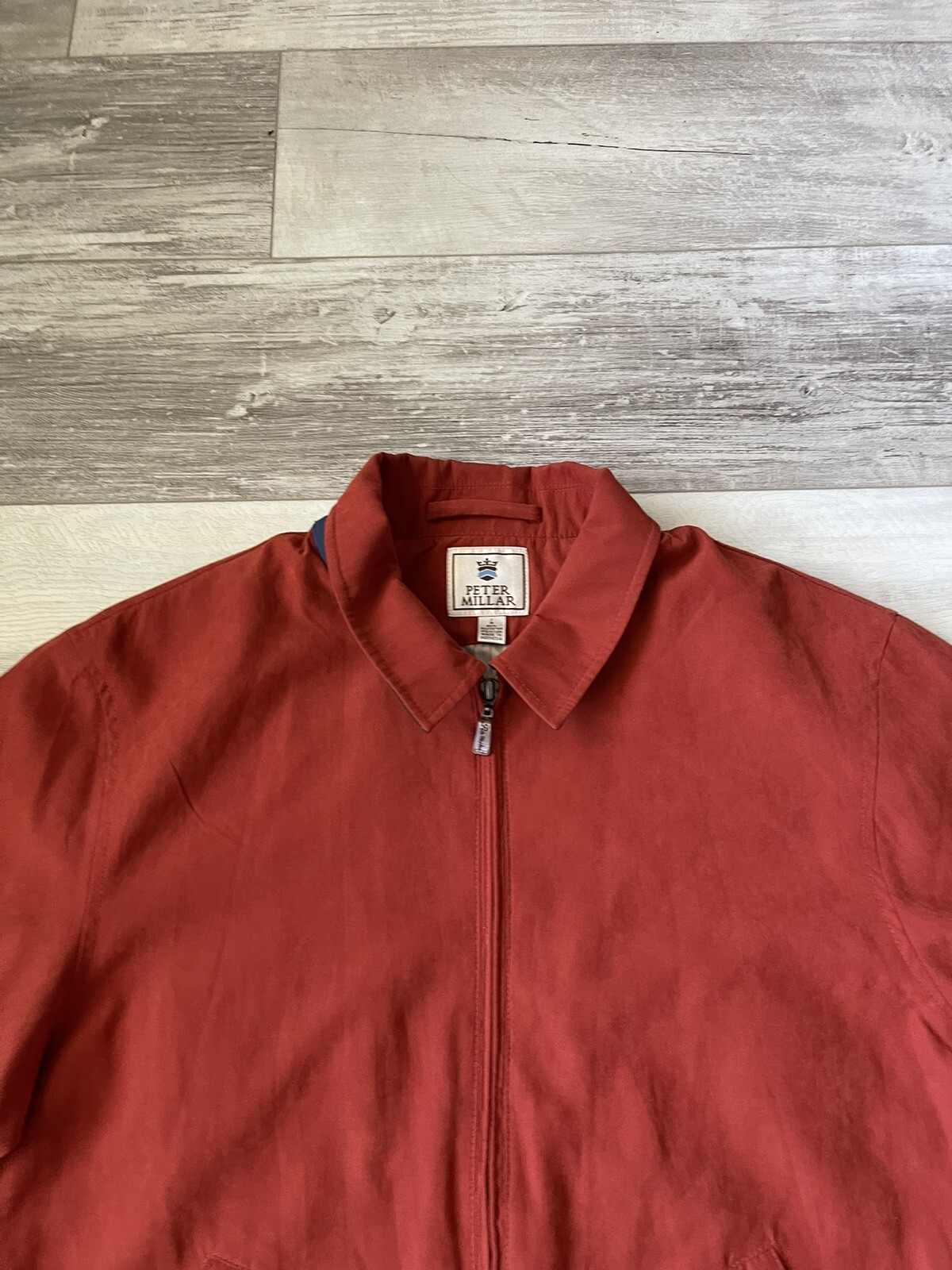 PETER MILLAR Bomber Jacket Coat Burnt Orange Men'… - image 2