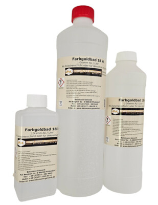 18 Karat Farbgoldbad - 18 Karat Gold Plating Solution