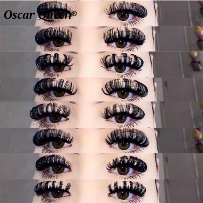 Großhandel DD Curl 20-22 mm Russian Lashes 3D natürliche falsche Wimpern Box Paket