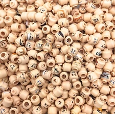 LEGO LOT OF 25 MINIFIGURE HEAD PIECES RANDOMLY PICKED FLESH TONE STAR WARS HEROS