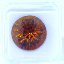 7.59ct Genuine Natural Brazilian Citrine. AAA Quality Fancy Round Cut and Color