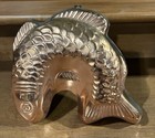 Vintage Copper Curved Fish Mold Jello Wall Hanging Kitchen Decor 8” x 8”