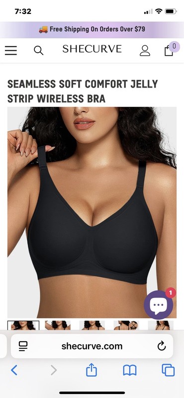 Shecurve Seamless Jelly Wireless Bra Black XL