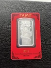 2012 1oz 999 Fine Silver Bar - PAMP Suisse Year of the Dragon (Sealed In Assay)