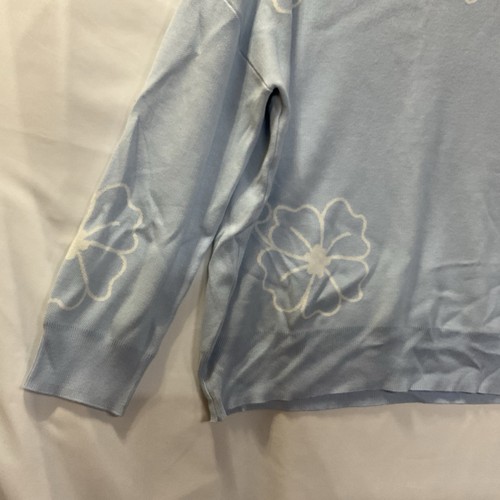 Maurice's Sweater Women's XXL Pullover Light Blue White Flowers Floral - Picture 4 of 9