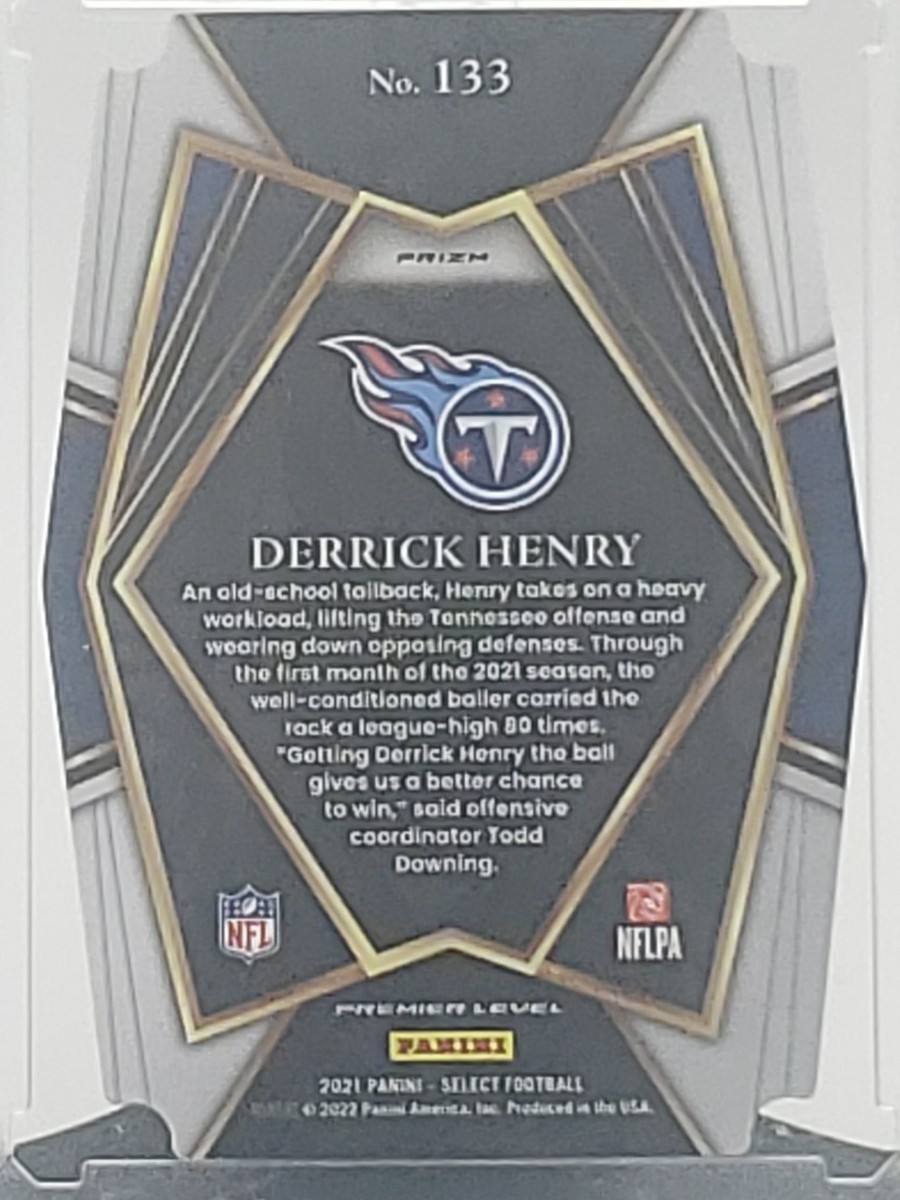 2021 Panini Select Premier Level Die Cut Zebra Prizm Derrick Henry